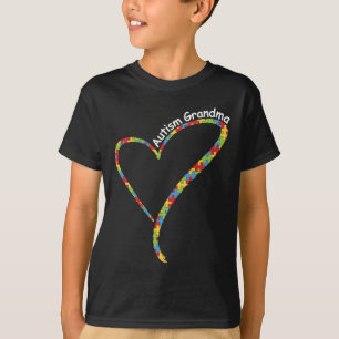 Autismus-Oma Autismus-Bewusstsein Puzzle-Stück Her T-Shirt