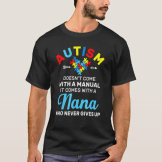 Autismus-Oma, die nie aufgibt Autismus-Bewusstsein T-Shirt