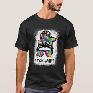 Autismus Oma Leben Unordentlicher Dutt Rätsel Gest T-Shirt