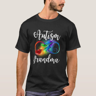 Autismus Oma Neurodiversität Regenbogen Unendlichk T-Shirt