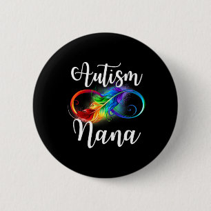 Autismus Oma Neurodiversitäts-Regenbogen-Unendlich Button