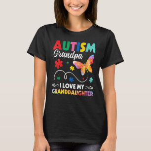 Autismus Opa I Liebe meine Großtochter Butterfly T-Shirt