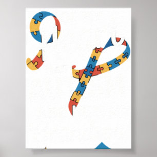 Autismus Opa Oma autistischer Enkel Autism Aw Poster