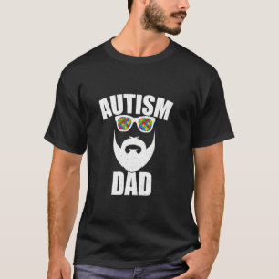 Autismus Papa Sonnenbrille Bart Autismus-Bewusstse T-Shirt