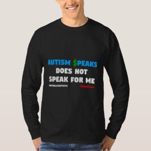 Autismus $peaks spricht für mich nicht weißer Text T-Shirt
