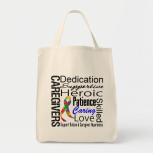 Autismus-Pflegekraft-Collage Tragetasche