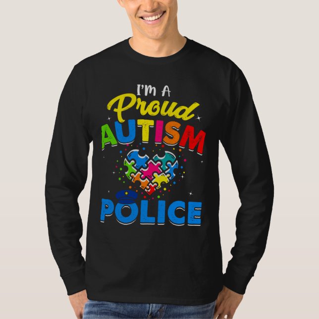 Autismus Polizei Autismus Bewusstsein Akzeptanz Li T-Shirt (Vorderseite)