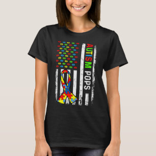 Autismus-Pop Amerikanische Fahnen-Autismus-Bewusst T-Shirt