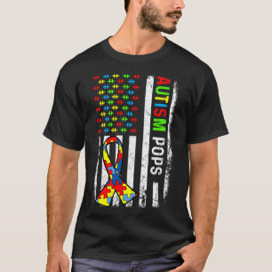 Autismus-Pop Amerikanische Fahnen-Autismus-Bewusst T-Shirt