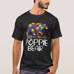 Autismus Poppie Bär Autistischer Support Autismus- T-Shirt