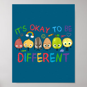 Autismus Positives Zitat anders zu sein preppy Poster