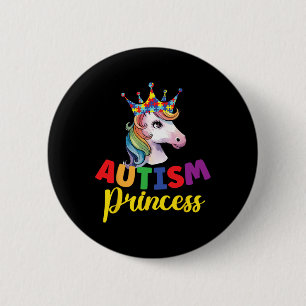 Autismus Prinzessin Niedlich Unicorn Tochter Mädch Button