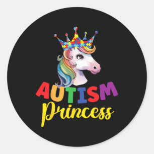 Autismus Prinzessin Niedlich Unicorn Tochter Mädch Runder Aufkleber