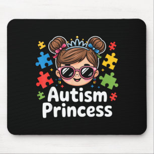 Autismus Prinzessin Puzzleteil Mädchen Bewusstsein Mousepad