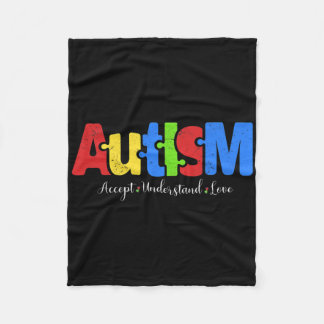 Autismus Puzzle akzeptieren Liebe Autismus Awaren Fleecedecke