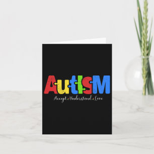 Autismus Puzzle akzeptieren Liebe Autismus Awaren Karte