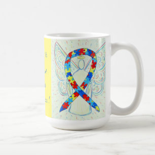 Autismus Puzzle Awareness Ribbon Angel Tasse