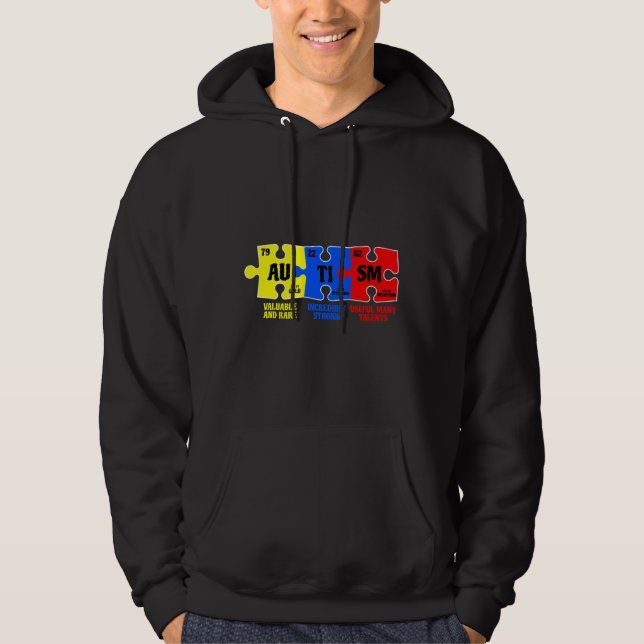 Autismus Puzzle Chemical Element Autismus Bewussts Hoodie (Vorderseite)