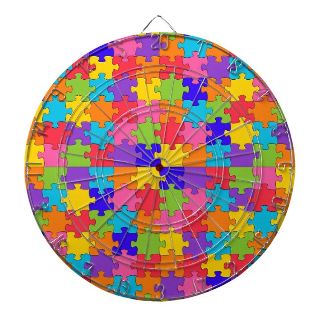 Autismus-Puzzle Dartscheibe (vorne)