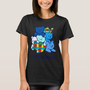 Autismus Puzzle farbiges Syndrom Behinderung T-Shirt