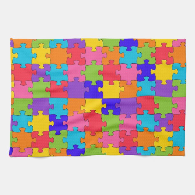 Autismus-Puzzle Handtuch (Horizontal)