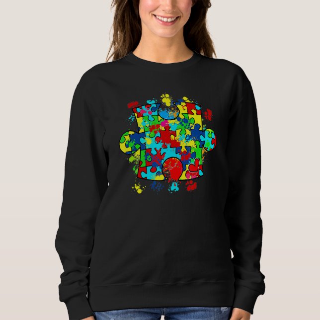 Autismus Puzzle Liebe Autismus Awareness Family Gr Sweatshirt (Vorderseite)
