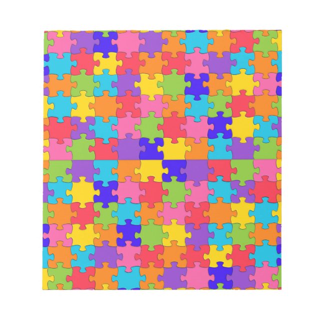 Autismus-Puzzle Notizblock (Vorderseite)