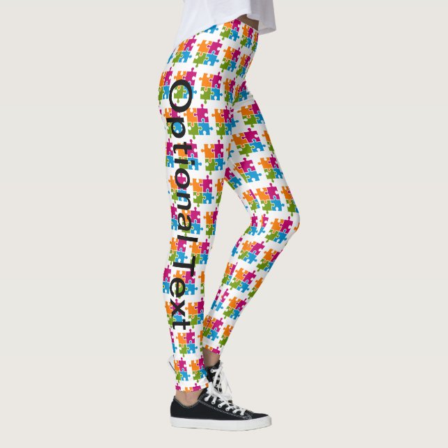 Autismus Puzzle Piece Bewusstseinsunterstützung Ni Leggings (Rechts)