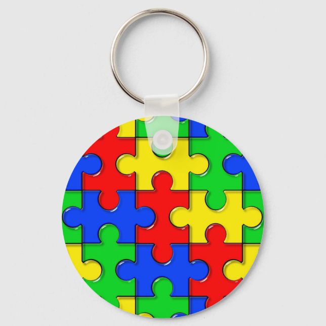 Autismus Puzzle Schlüsselanhänger (Vorderseite)