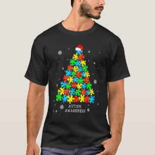 Autismus-Puzzle-Weihnachtsbaum Autistisch Autismus T-Shirt
