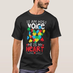 Autismus-Puzzleteil Herz Ich bin seine Stimme T-Shirt