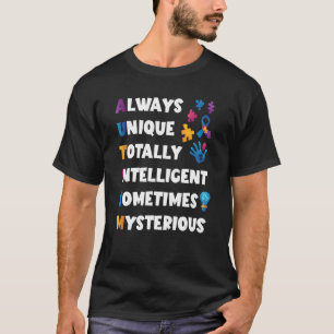 Autismus Qoute immer einzigartig Totally Intellige T-Shirt