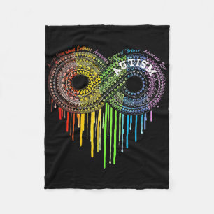 Autismus Rainbow Infinity Symbol Asse Awareness Fleecedecke