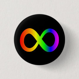 Autismus Rainbow Infinity Symbol Neurodiversity Button