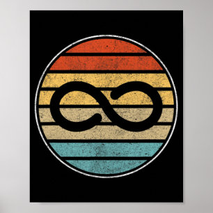 Autismus-Rechte Retro Vintage Infinity – Autismus- Poster