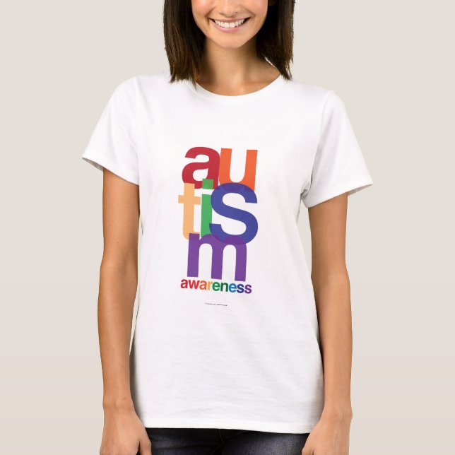 Autismus-Regenbogen-Bewusstsein T-Shirt (Vorderseite)
