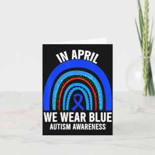 Autismus-Regenbogen im April tragen wir Blau Autis Karte