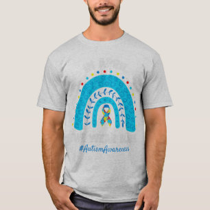 Autismus Regenbogen im April tragen wir Blue Autis T-Shirt