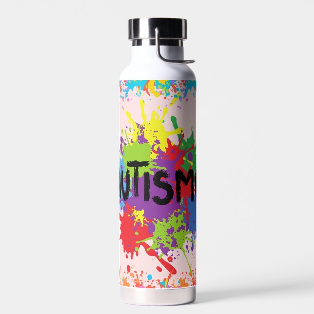 Autismus Regenbogen-Splash Trinkflasche (Links)