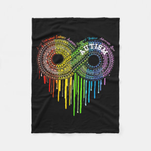 Autismus-Regenbogen-Unendlichkeitssymbol Asd-Bewus Fleecedecke
