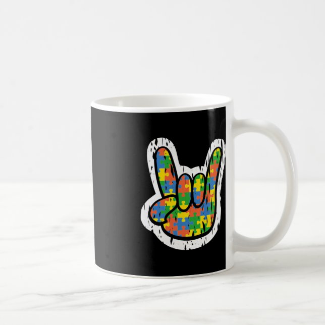 Autismus Rocking Hand Behinderung Monat Kaffeetasse (Rechts)