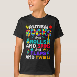 Autismus Rocks and Rolls Fun Autismus Sensibilisie T-Shirt