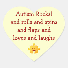 Autismus Rocks Heart Sticker