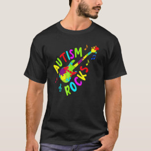 Autismus Rockt Gitarre Puzzleteile Autismus-Bewuss T-Shirt