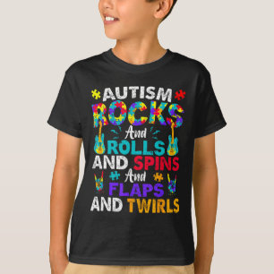Autismus rockt und rollt Lustiger Autismus-Bewusst T-Shirt