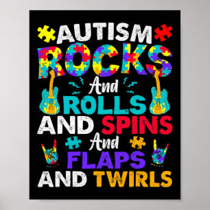 Autismus rockt und rollt Spaß im Monat der Autismu Poster