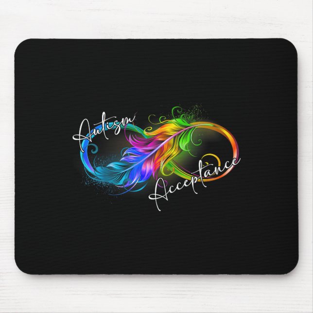 Autismus Rot Anstatt Unendlichkeitssymbol Autistis Mousepad (Vorne)