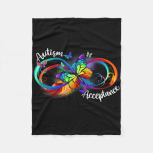 Autismus Rot statt Unendlichkeit Symbol Autistisch Fleecedecke