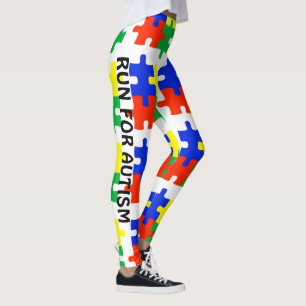 Autismus Running Leggings Puzzle Pants Krieger Mam