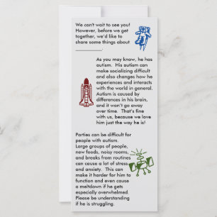 Autismus Sammelsche Boy Flat Card